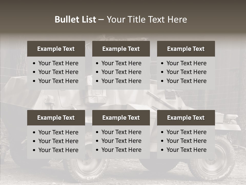 Violence Tank Gunfight PowerPoint Template