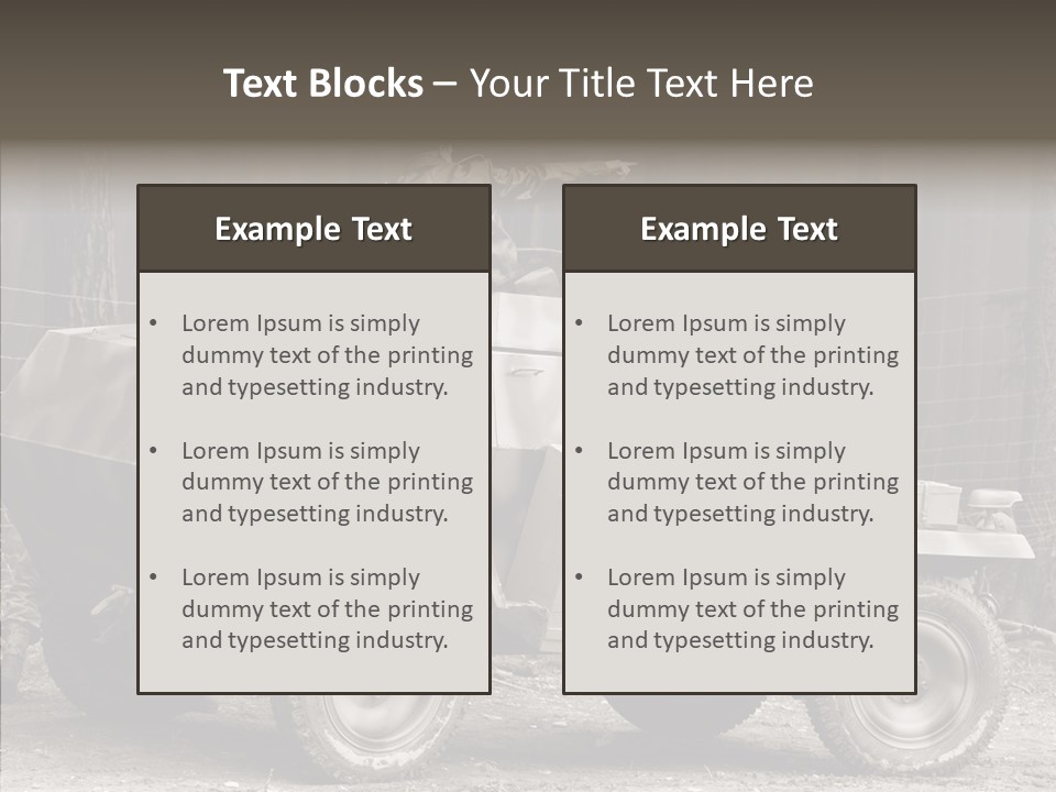 Violence Tank Gunfight PowerPoint Template