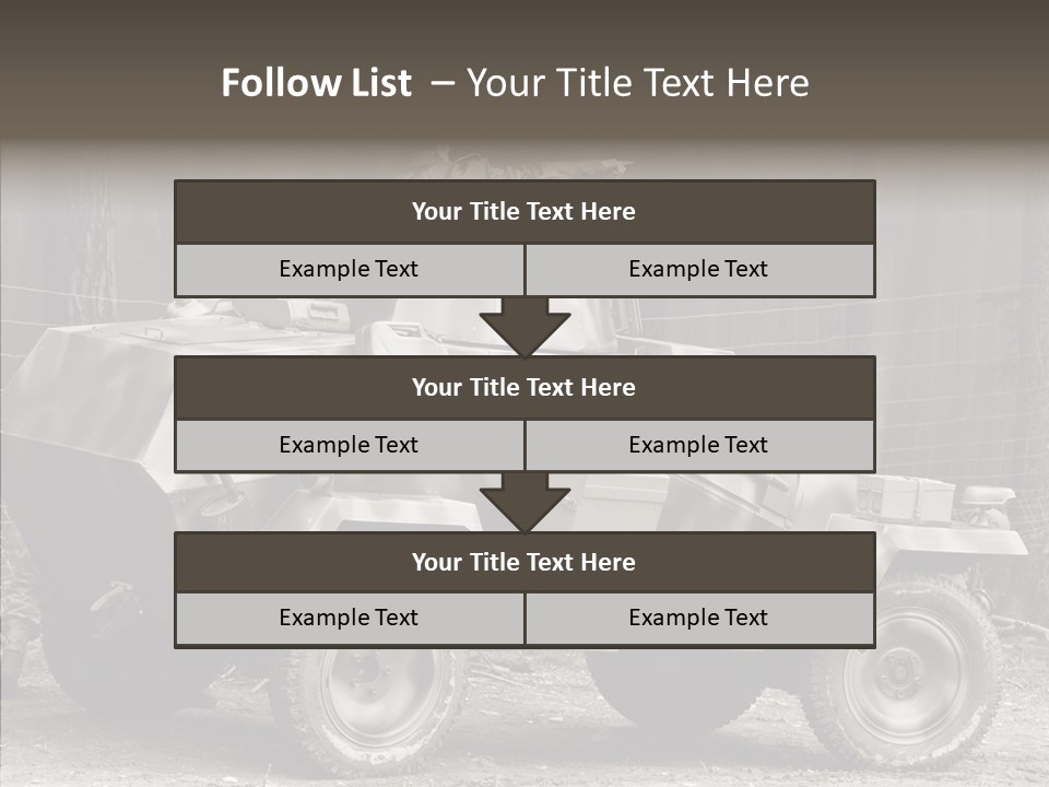 Violence Tank Gunfight PowerPoint Template