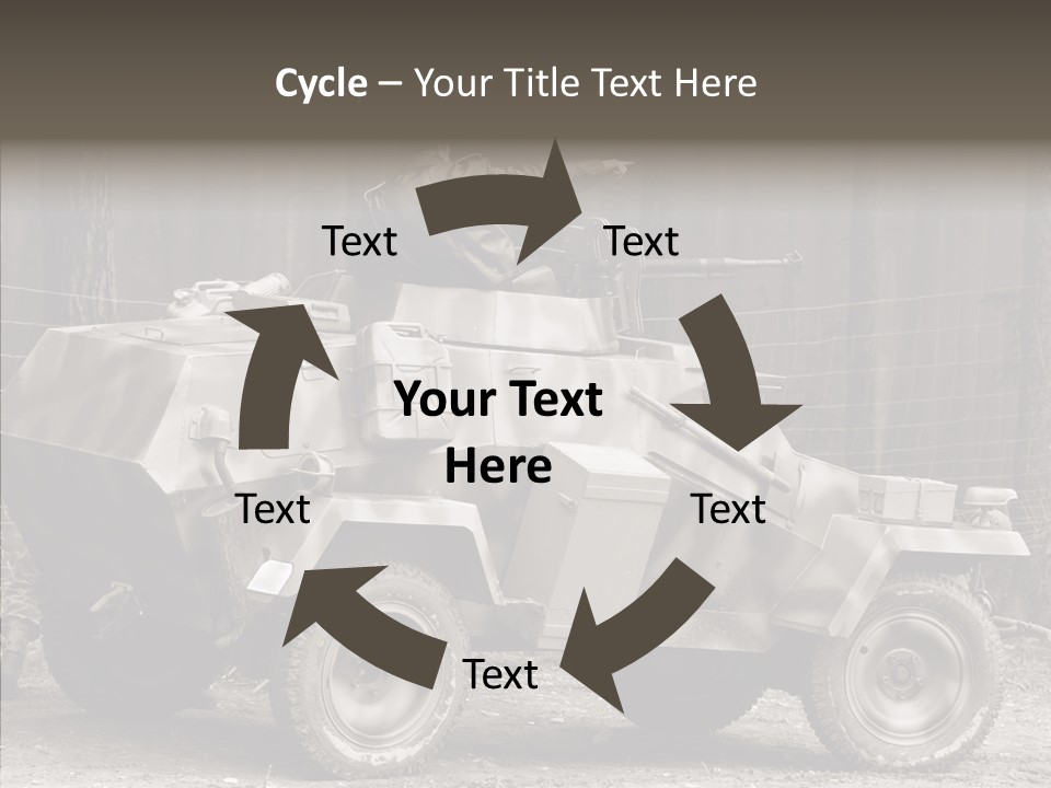 Violence Tank Gunfight PowerPoint Template
