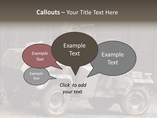 Violence Tank Gunfight PowerPoint Template