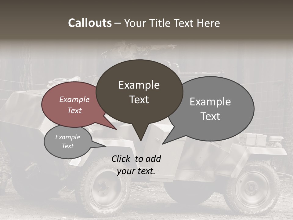 Violence Tank Gunfight PowerPoint Template