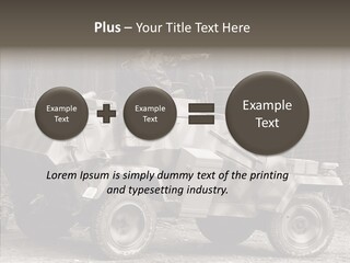Violence Tank Gunfight PowerPoint Template