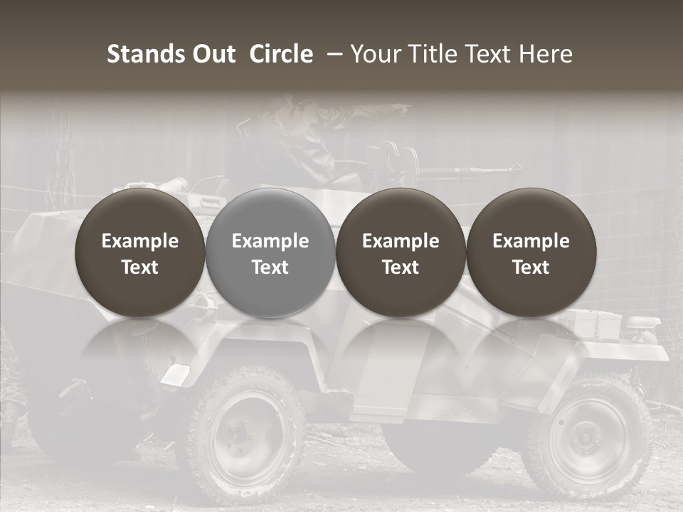 Violence Tank Gunfight PowerPoint Template