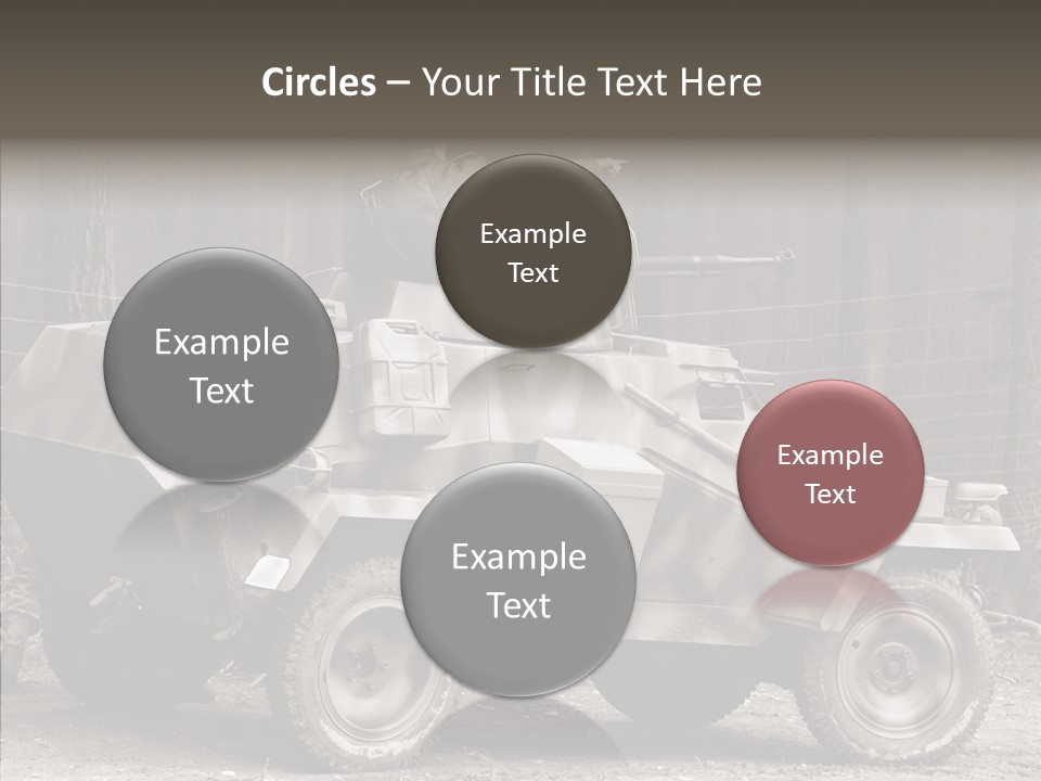Violence Tank Gunfight PowerPoint Template