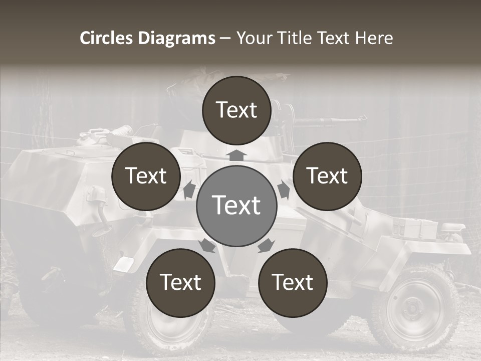 Violence Tank Gunfight PowerPoint Template