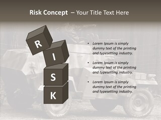 Violence Tank Gunfight PowerPoint Template