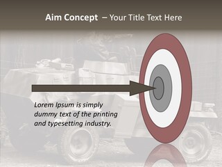Violence Tank Gunfight PowerPoint Template