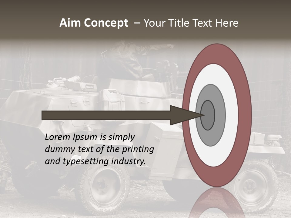 Violence Tank Gunfight PowerPoint Template