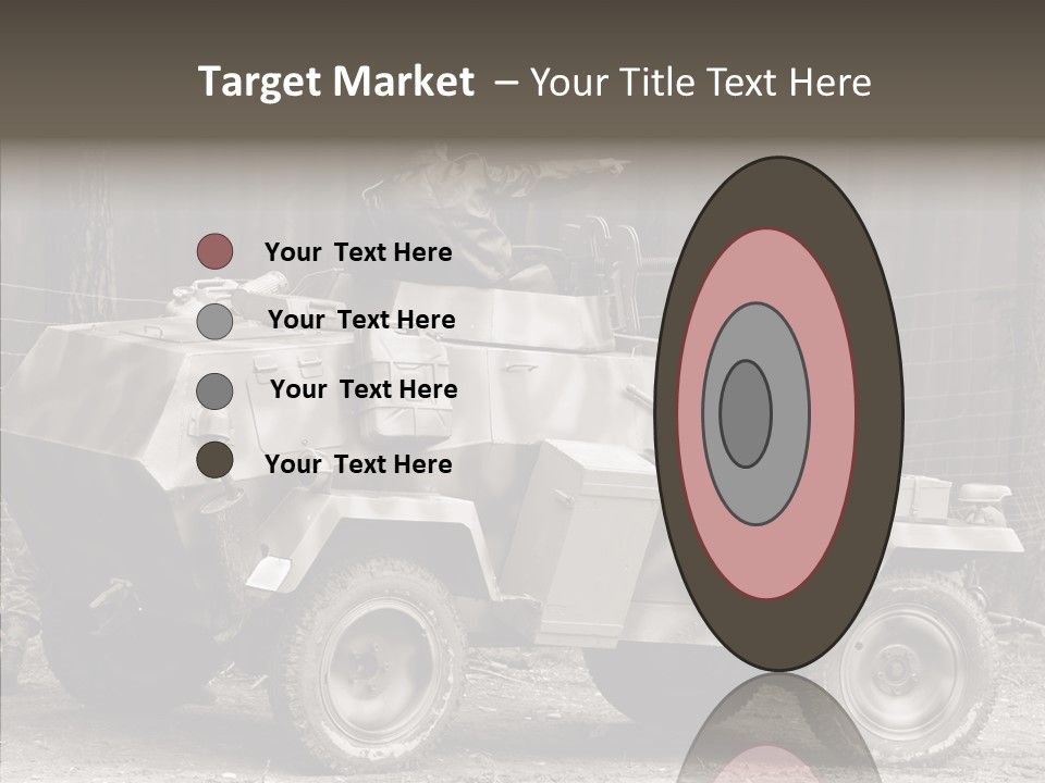 Violence Tank Gunfight PowerPoint Template