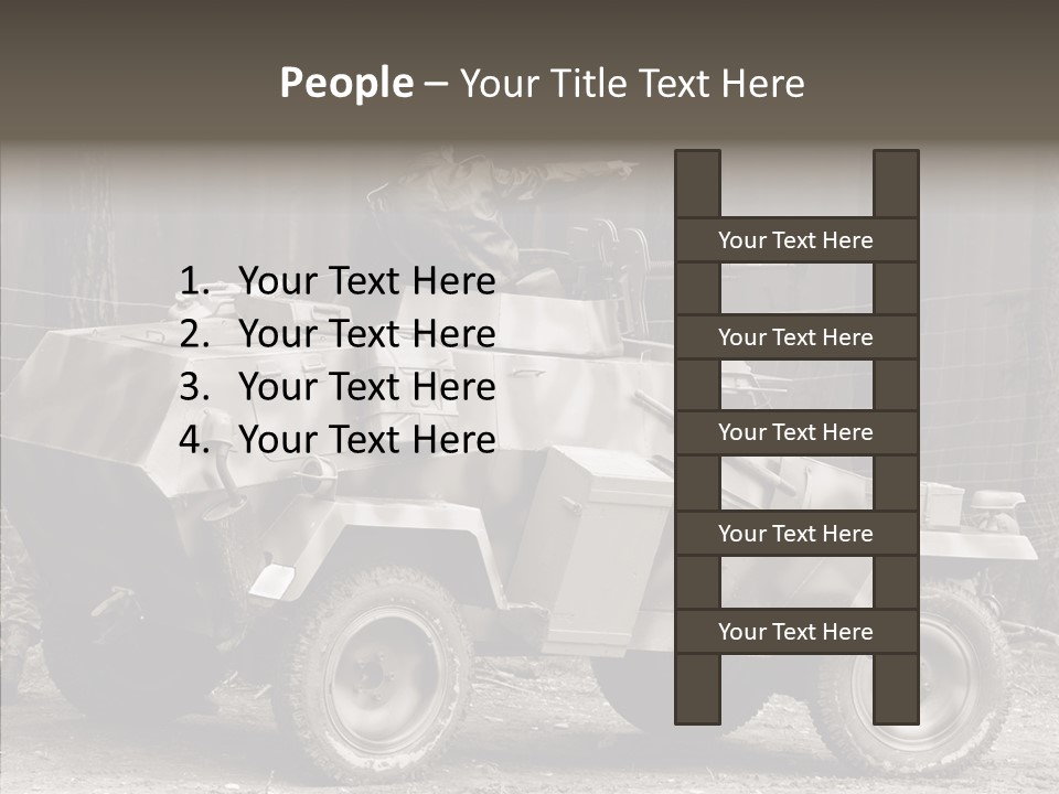 Violence Tank Gunfight PowerPoint Template