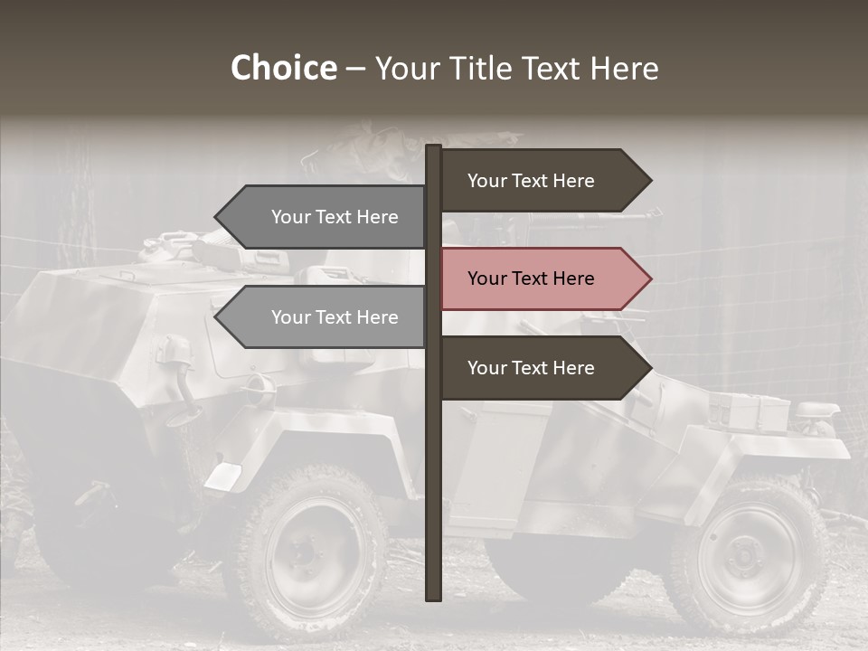 Violence Tank Gunfight PowerPoint Template