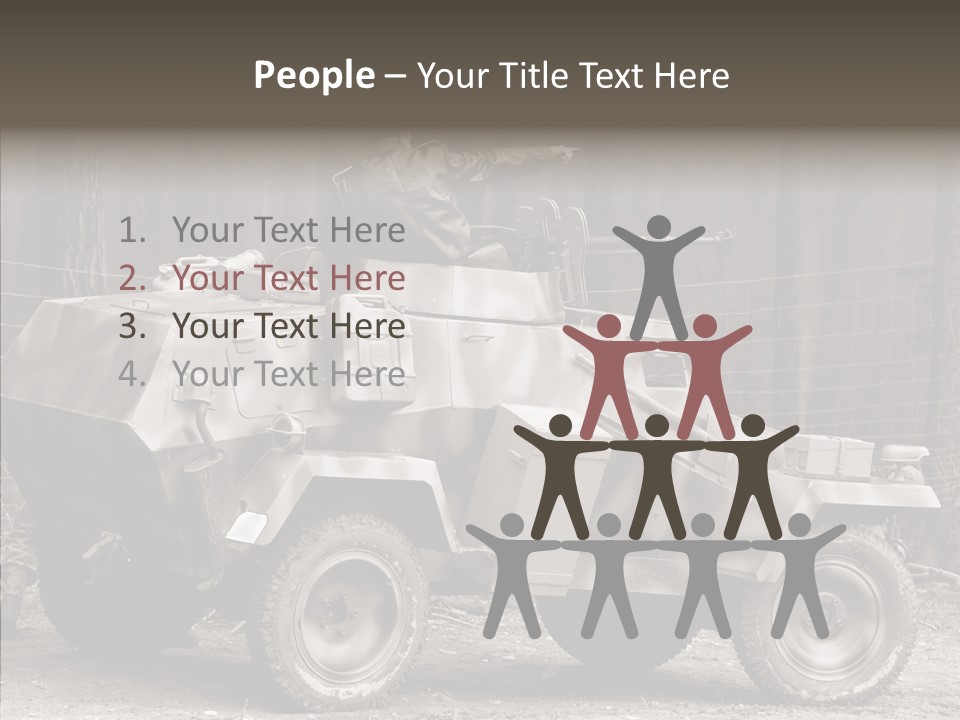 Violence Tank Gunfight PowerPoint Template