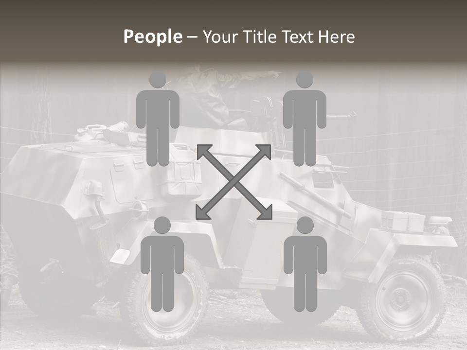 Violence Tank Gunfight PowerPoint Template