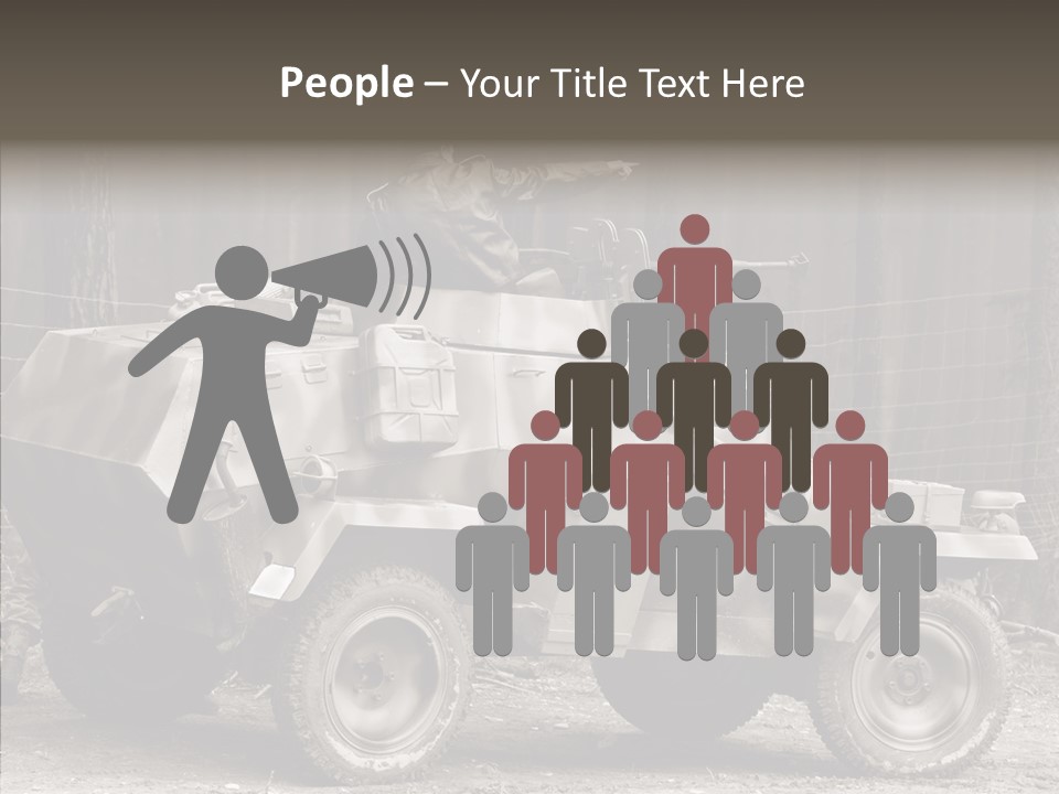 Violence Tank Gunfight PowerPoint Template