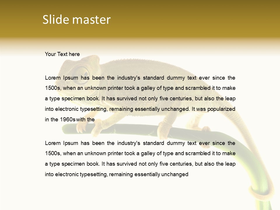 Beauty Chameleon Pigment PowerPoint Template