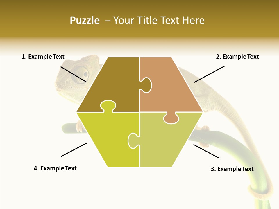 Beauty Chameleon Pigment PowerPoint Template