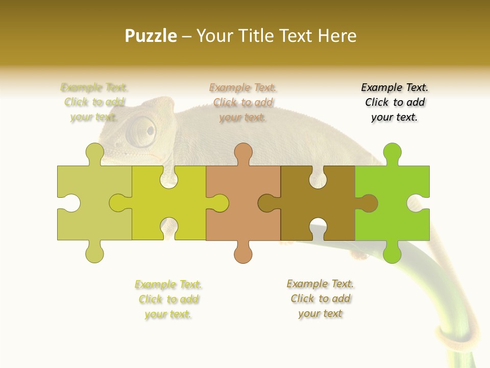 Beauty Chameleon Pigment PowerPoint Template