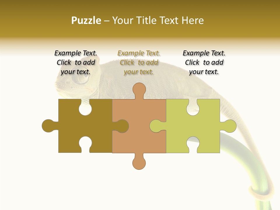 Beauty Chameleon Pigment PowerPoint Template