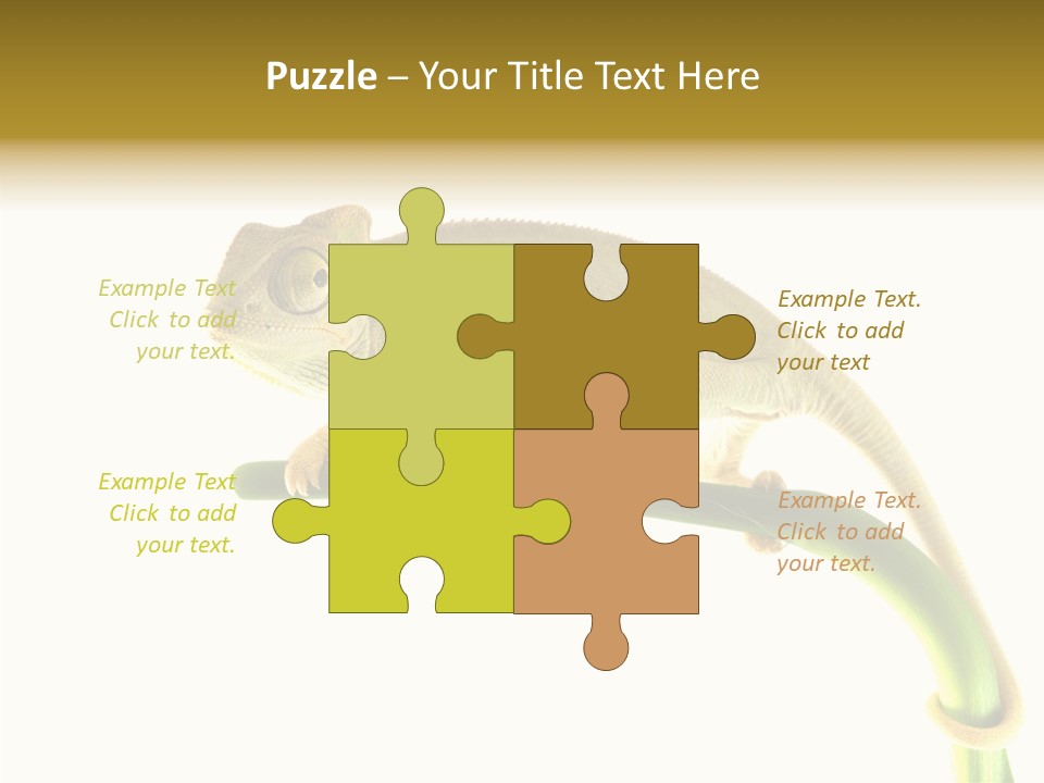 Beauty Chameleon Pigment PowerPoint Template