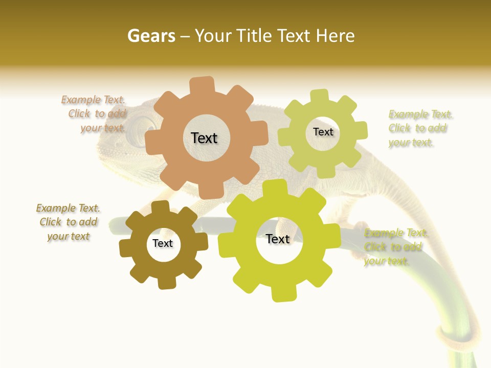 Beauty Chameleon Pigment PowerPoint Template