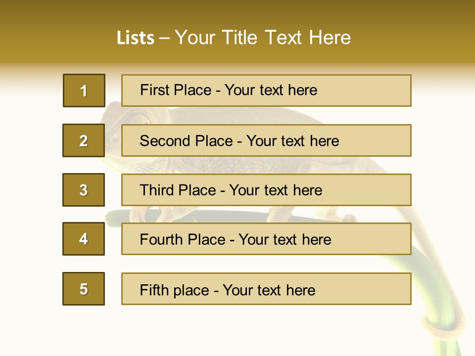 Beauty Chameleon Pigment PowerPoint Template