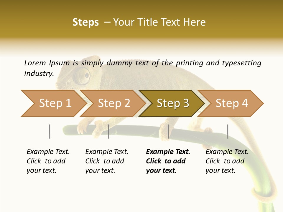 Beauty Chameleon Pigment PowerPoint Template