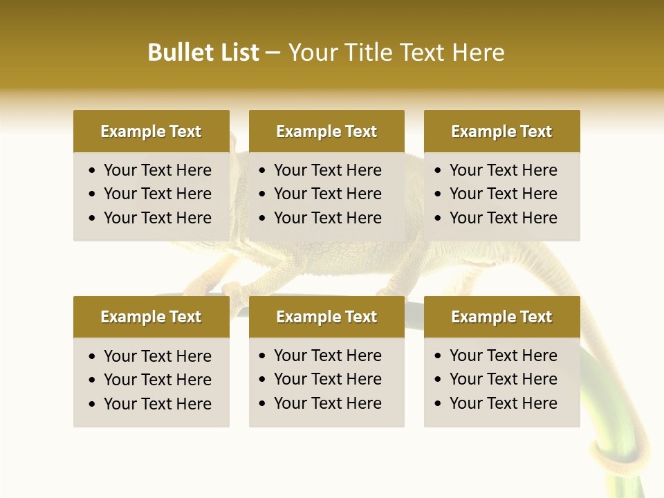 Beauty Chameleon Pigment PowerPoint Template