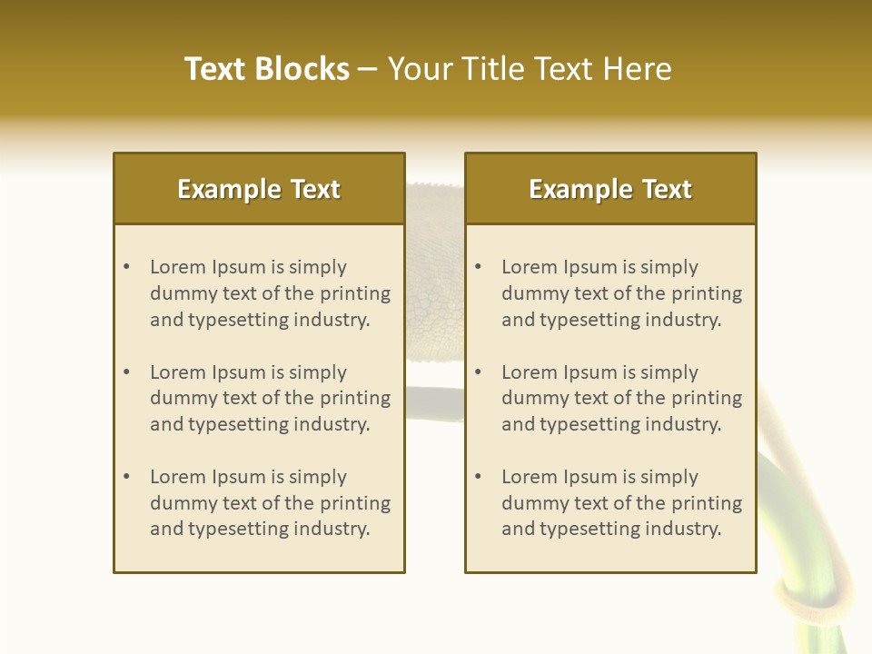 Beauty Chameleon Pigment PowerPoint Template