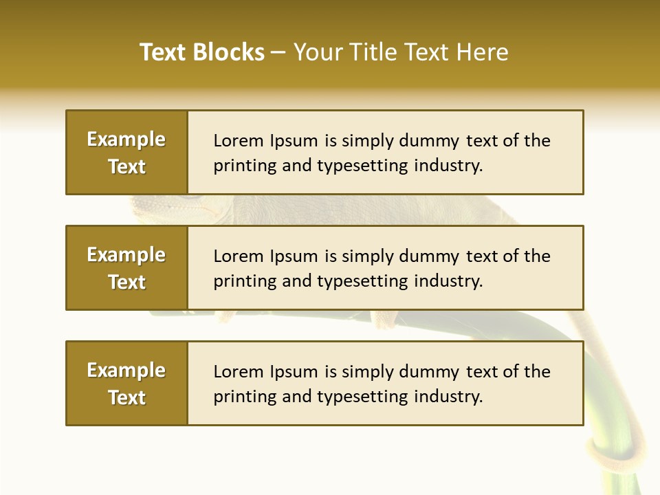 Beauty Chameleon Pigment PowerPoint Template