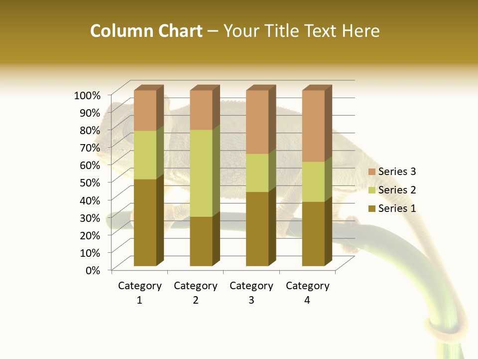 Beauty Chameleon Pigment PowerPoint Template
