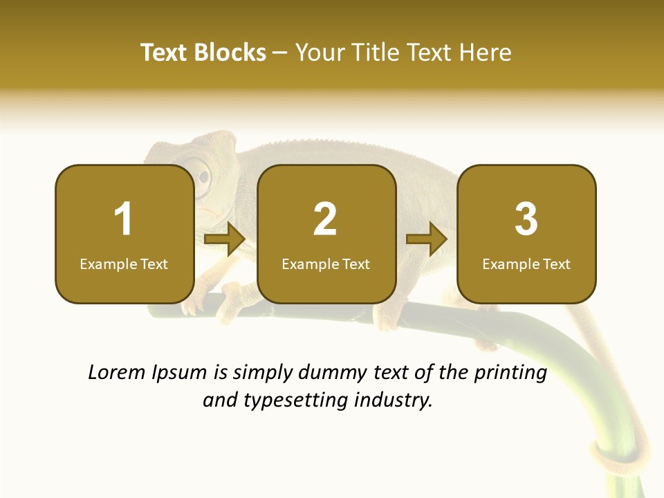 Beauty Chameleon Pigment PowerPoint Template