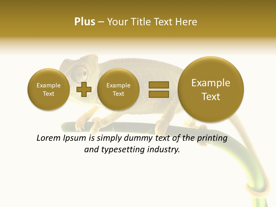 Beauty Chameleon Pigment PowerPoint Template