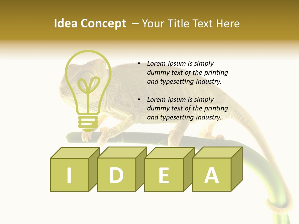 Beauty Chameleon Pigment PowerPoint Template