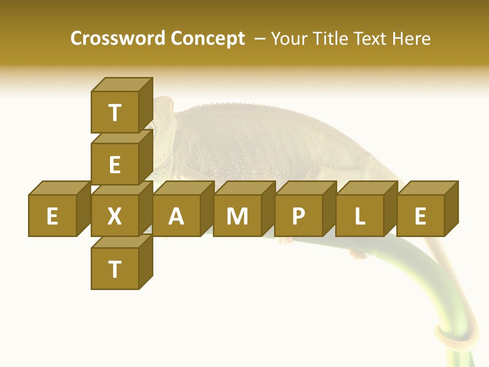 Beauty Chameleon Pigment PowerPoint Template