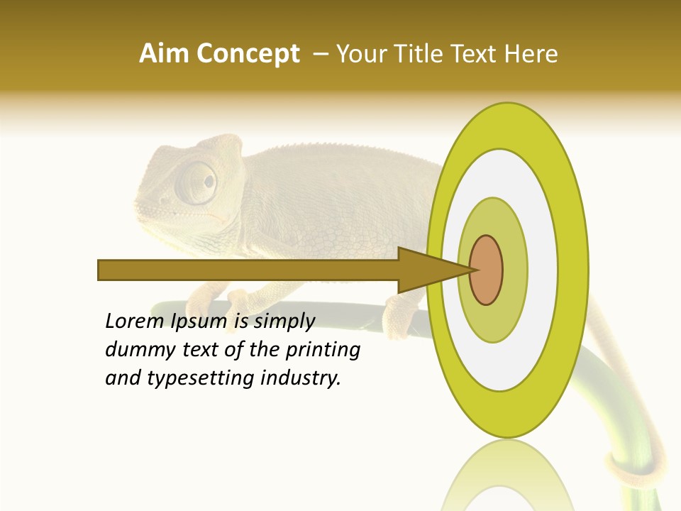 Beauty Chameleon Pigment PowerPoint Template