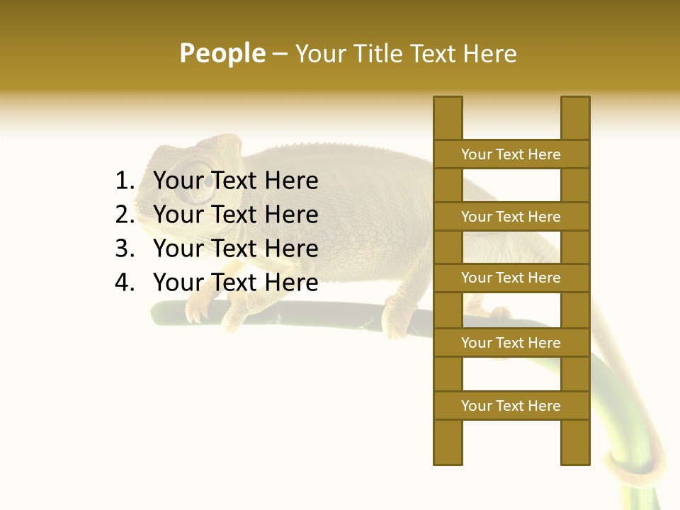 Beauty Chameleon Pigment PowerPoint Template