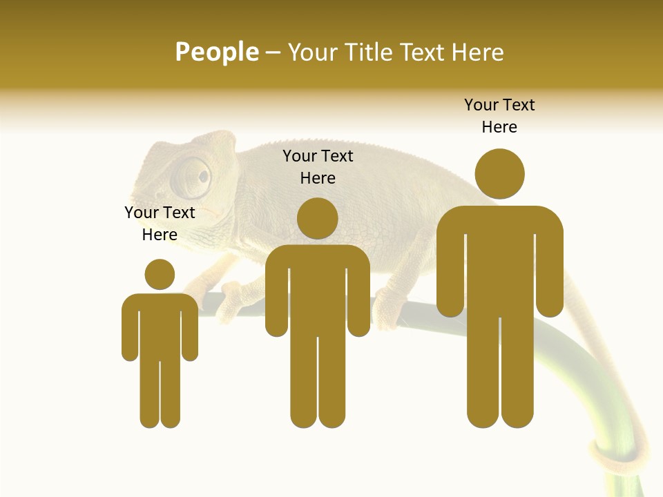 Beauty Chameleon Pigment PowerPoint Template