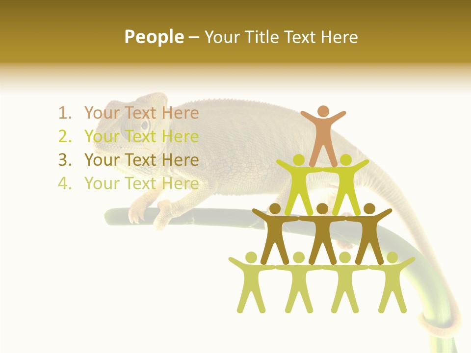 Beauty Chameleon Pigment PowerPoint Template