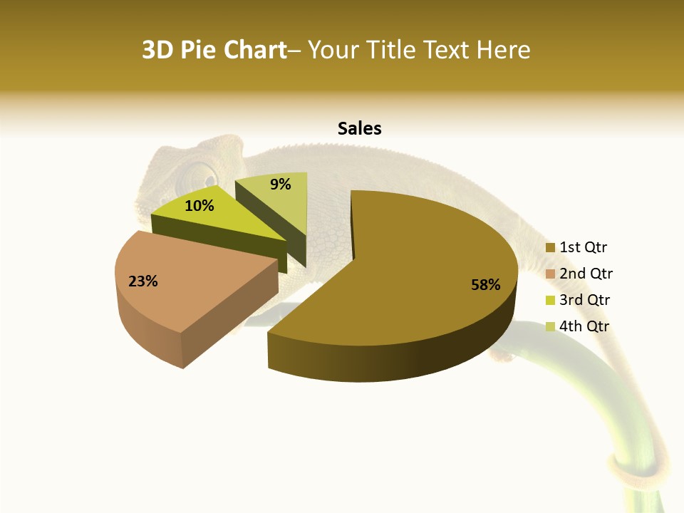 Beauty Chameleon Pigment PowerPoint Template