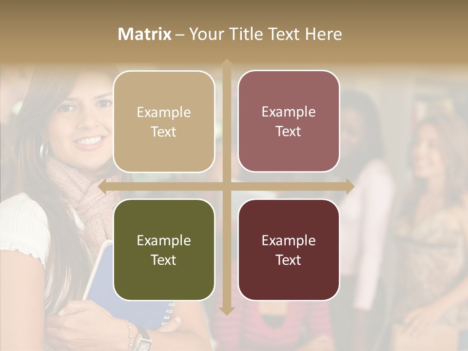 Notes Girl Friends PowerPoint Template