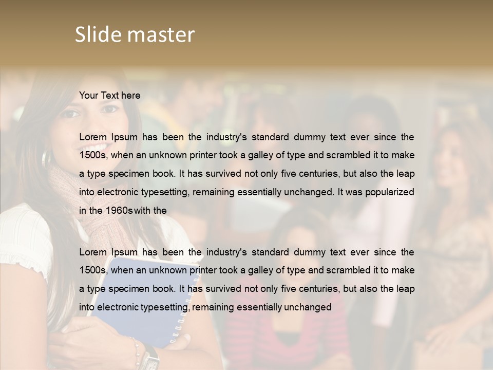 Notes Girl Friends PowerPoint Template