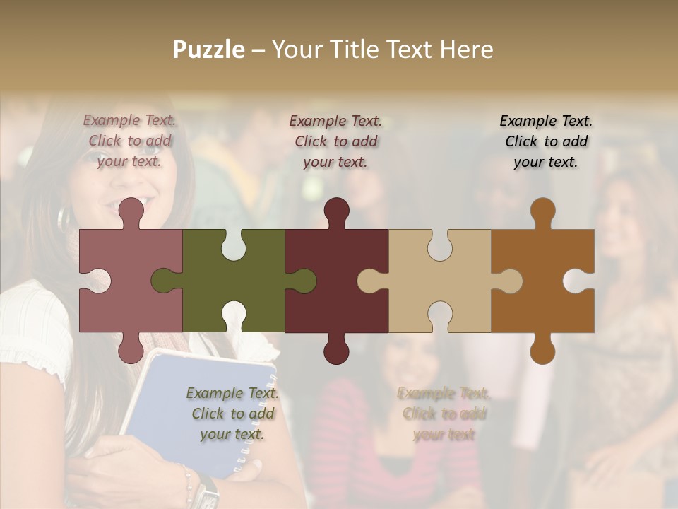 Notes Girl Friends PowerPoint Template