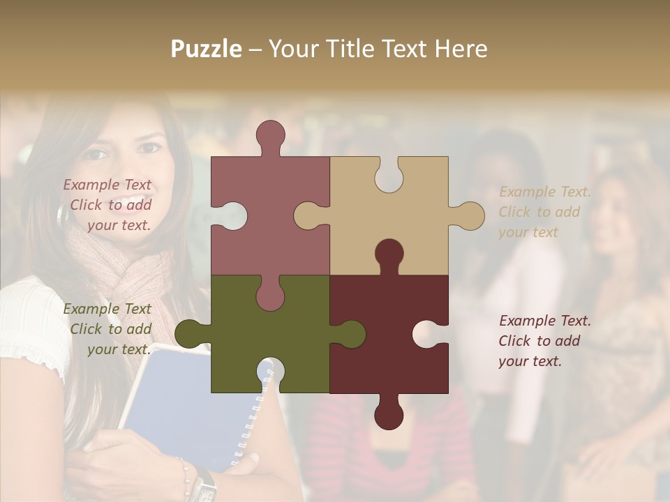 Notes Girl Friends PowerPoint Template