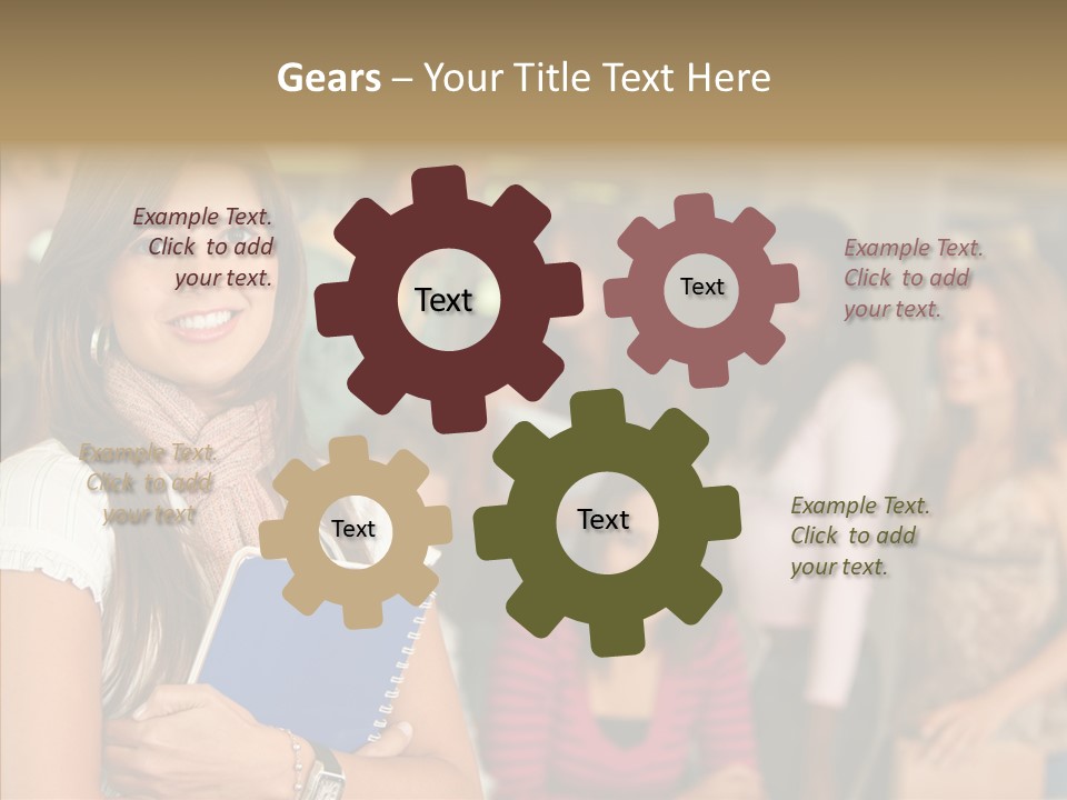 Notes Girl Friends PowerPoint Template