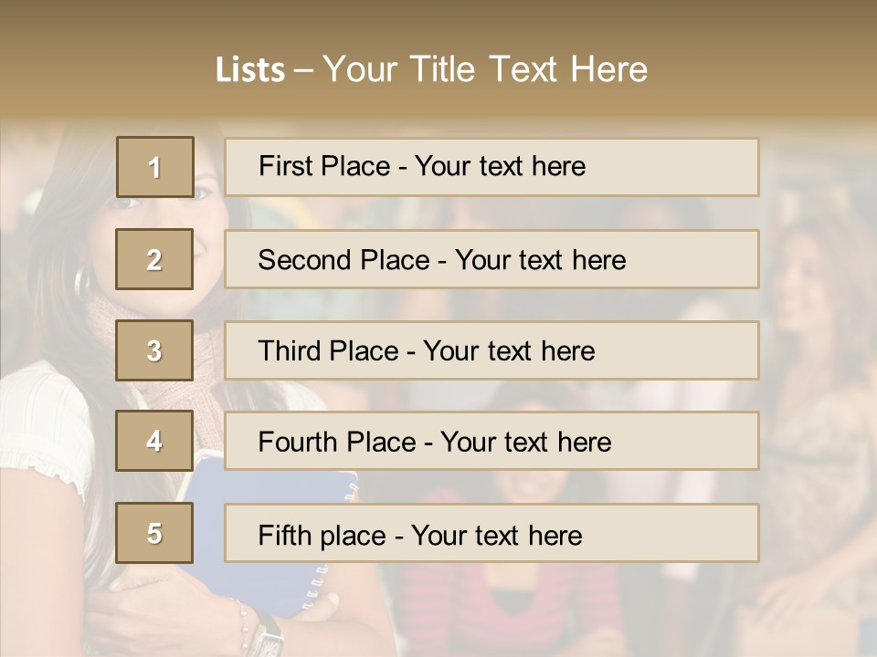 Notes Girl Friends PowerPoint Template