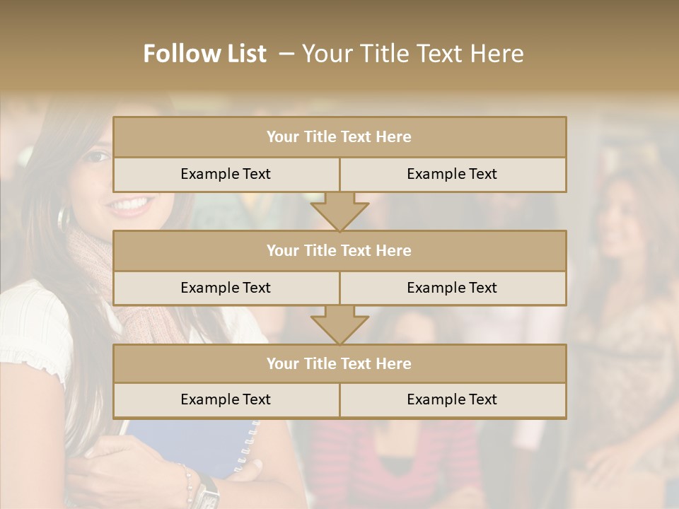 Notes Girl Friends PowerPoint Template