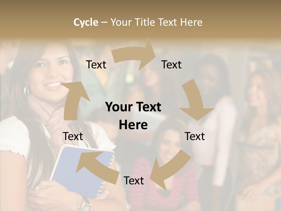 Notes Girl Friends PowerPoint Template