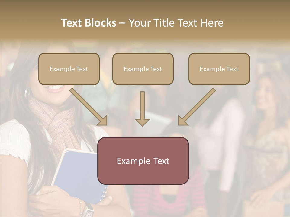 Notes Girl Friends PowerPoint Template