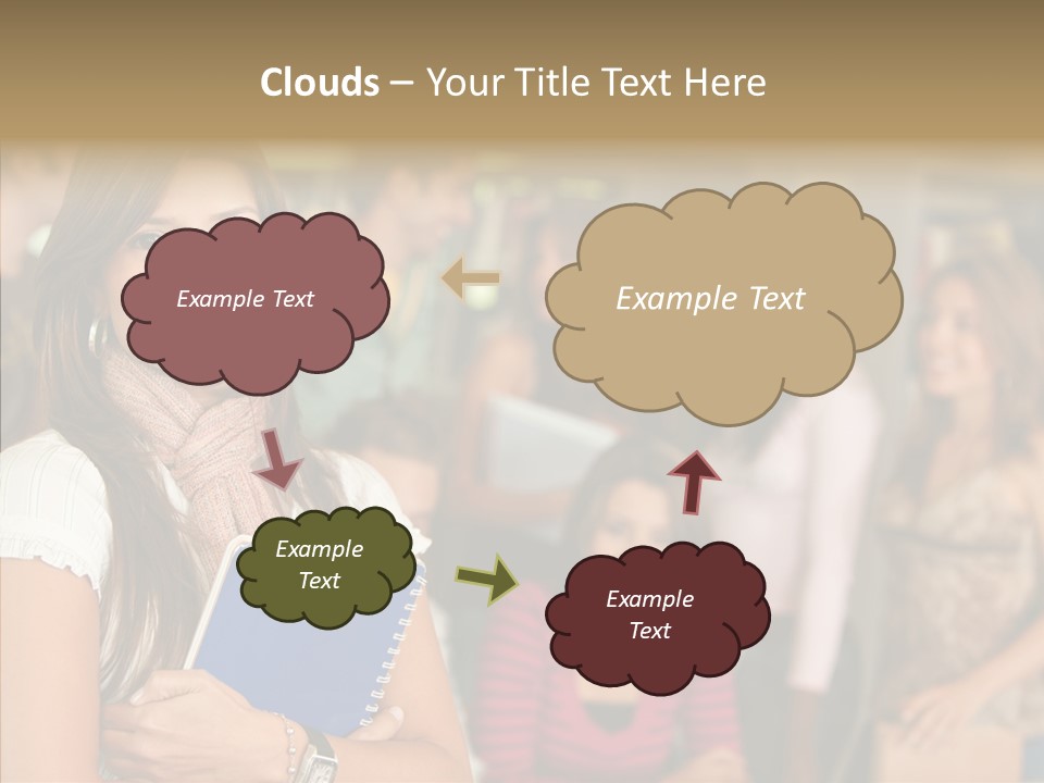 Notes Girl Friends PowerPoint Template